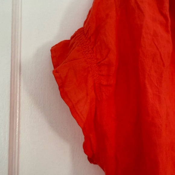NWOT Anthropologie Pilcro Vibrant Red Linen Blouse - Picture 8 of 10